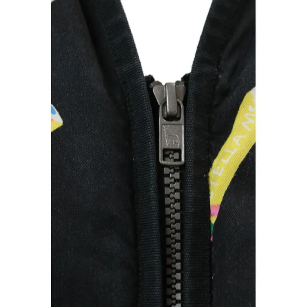 Stella McCartney Kids Girls Back Zip Long Sleeve Logo Pencil Dress Black Size 12